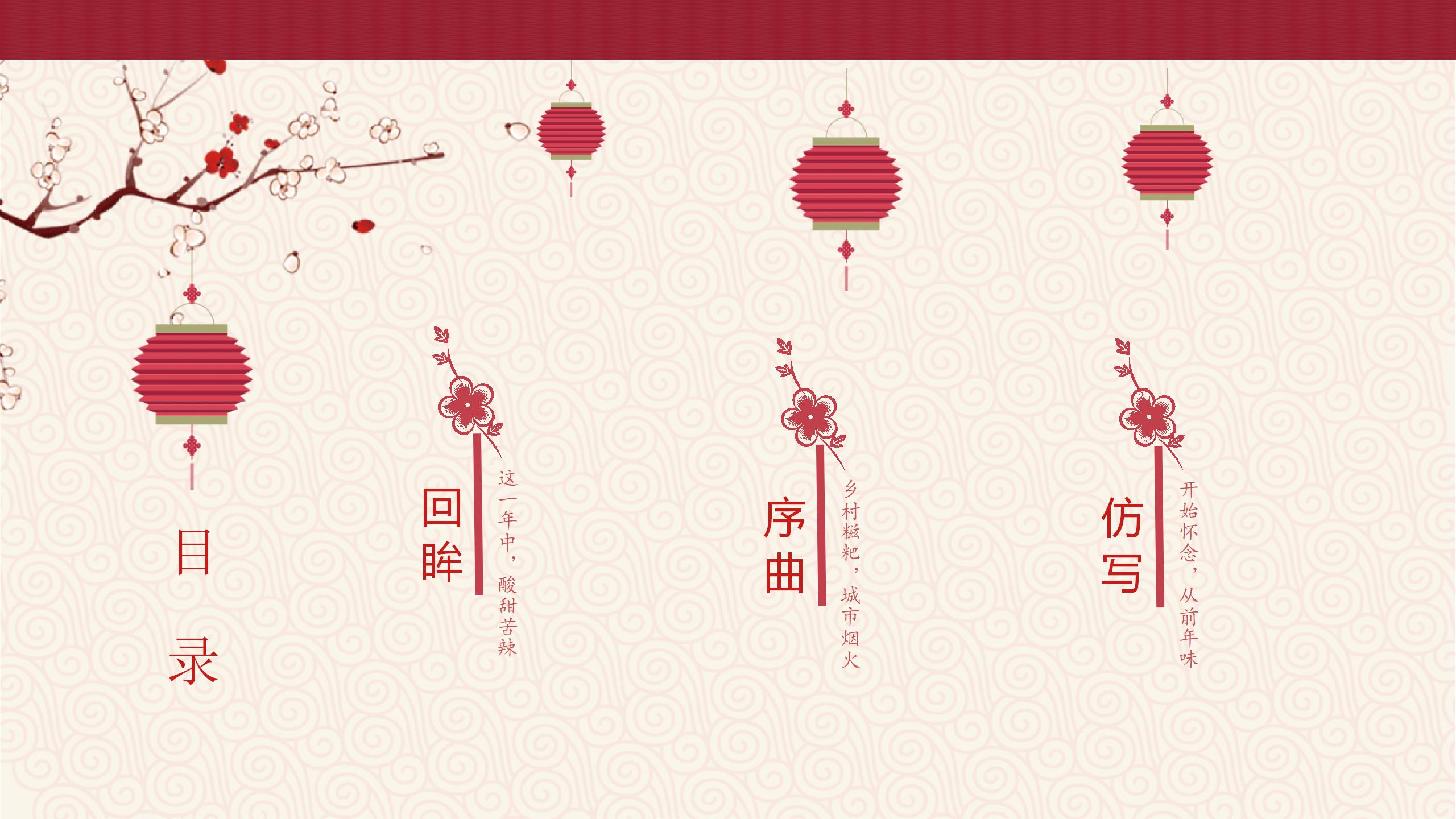 喜庆春节新年快乐PPT模板