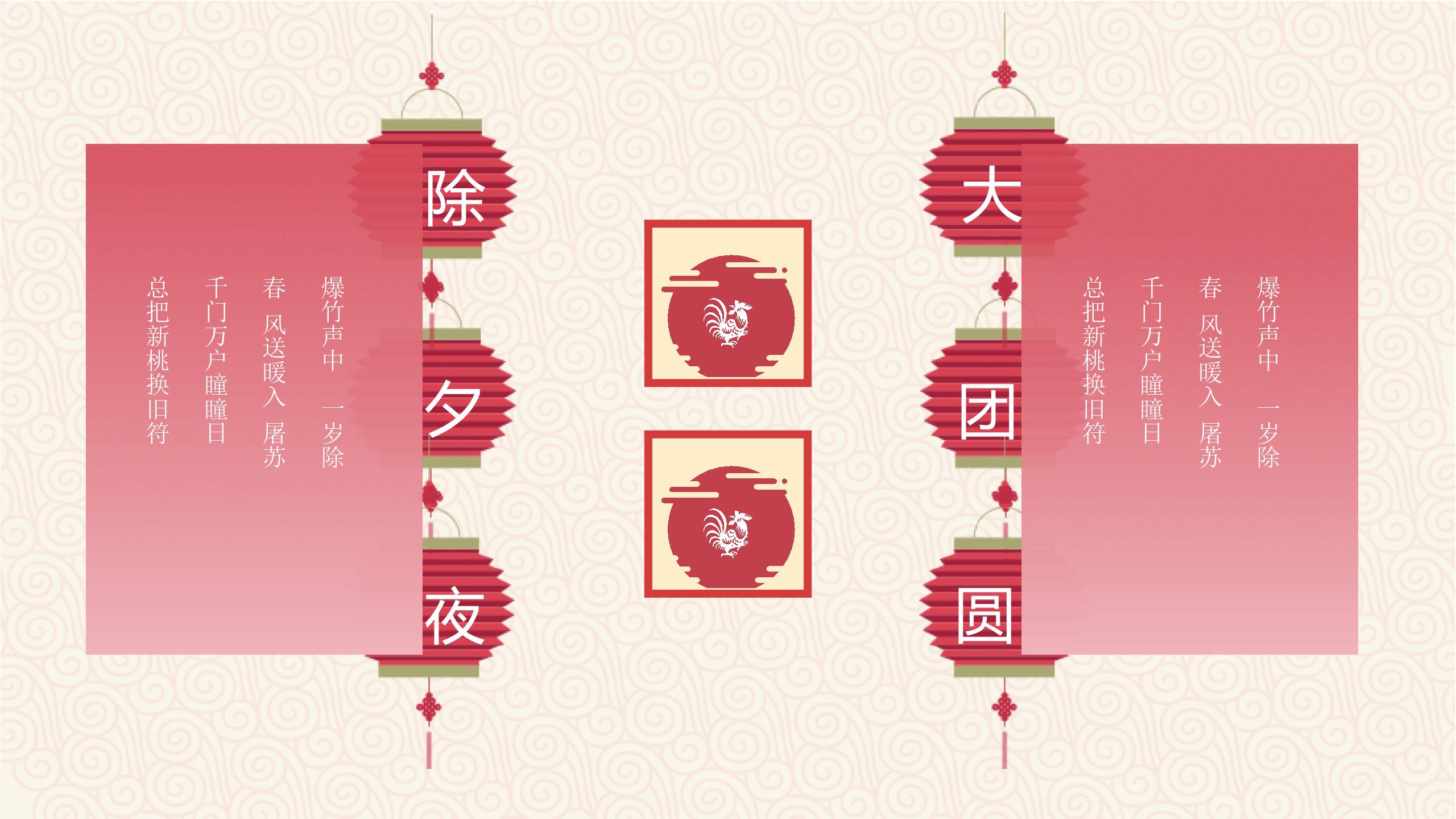 喜庆春节新年快乐PPT模板