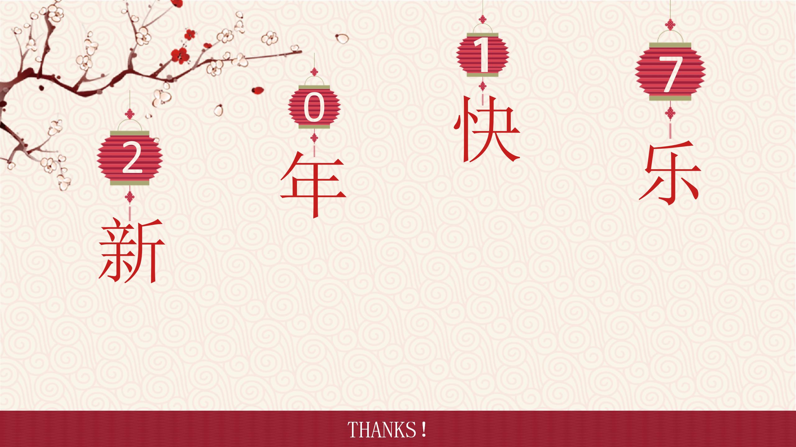 喜庆春节新年快乐PPT模板