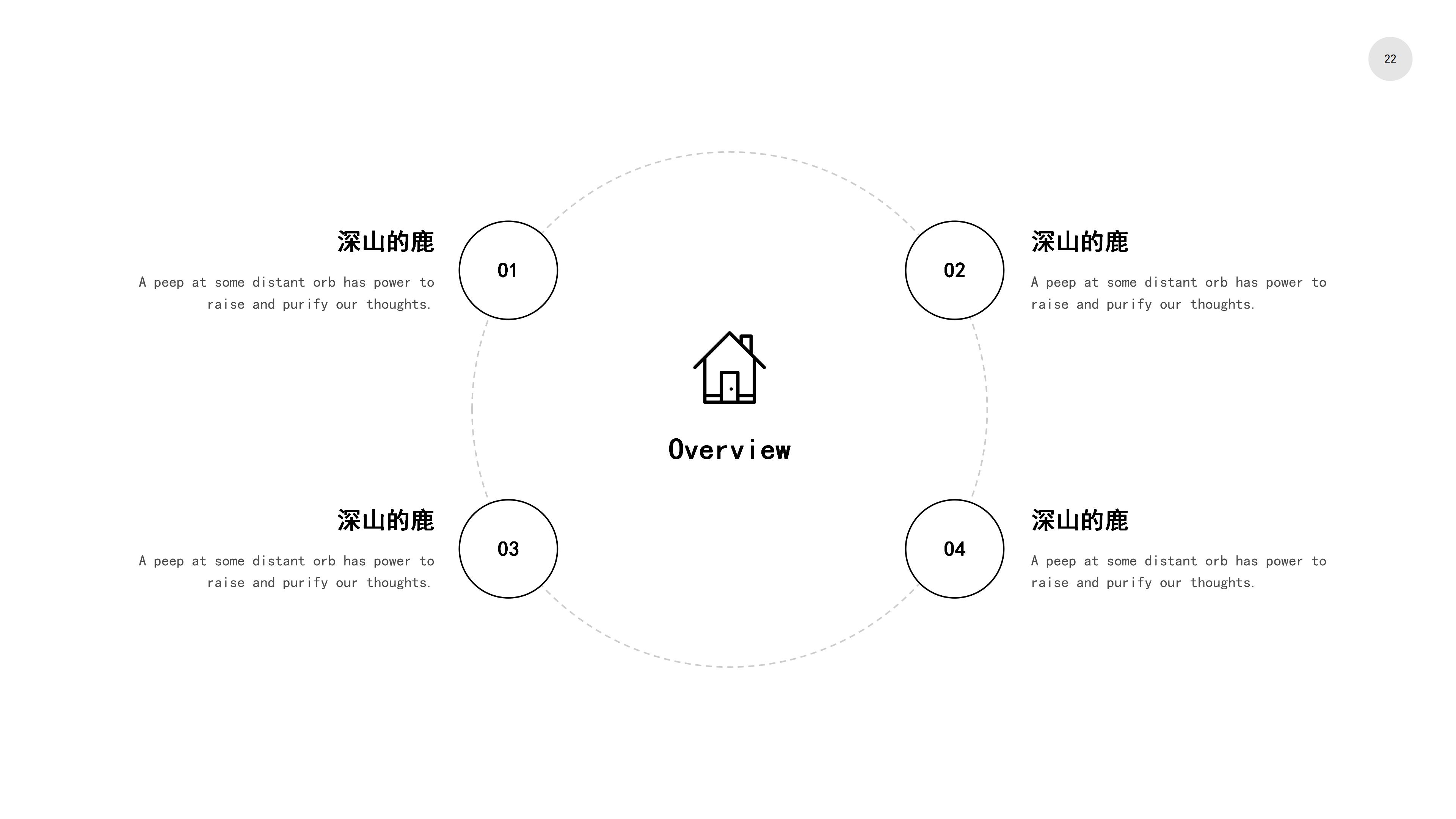 “深山的鹿，不知归处”创意清新画册PPT模板下载